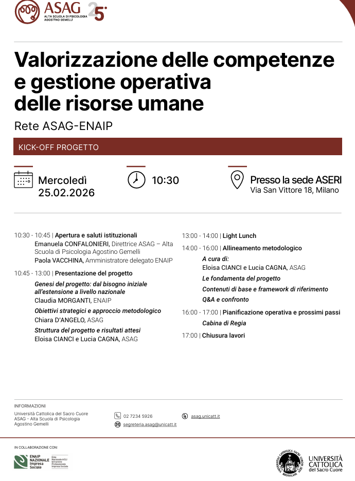 Al via il progetto con ASAG per la valorizzazione delle competenze della rete Enaip