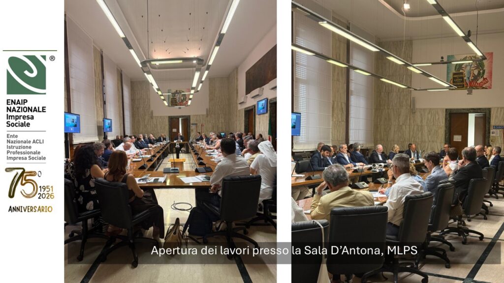 Roma mercoledi 1 luglio 2026 ospiti del MLPS per il 75° anniversario di ENAIP